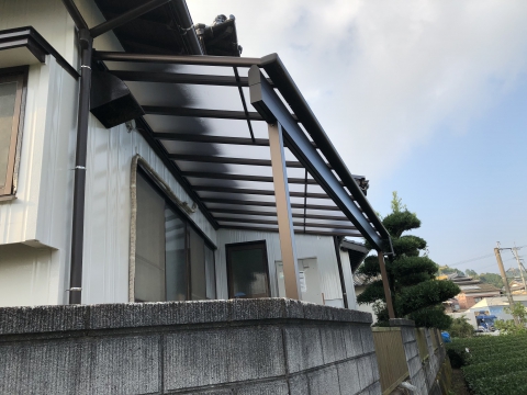 【太良店】テラス屋根取り換え工事